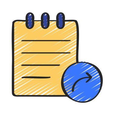 Notlar Web simgesi vektör illüstrasyonunu paylaşıyor