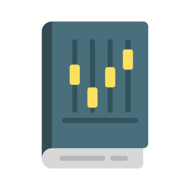 Borsa Kitabı simgesi, vektör illüstrasyonu