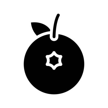 Zeytin Meyvesi Simgesi Basit Vektör İllüstrasyonu