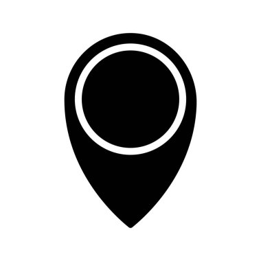 konum pin simgesi, vektör illüstrasyonu basit tasarım