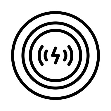 Kablosuz Şarj Ağı simgesi, vektör illüstrasyonu            