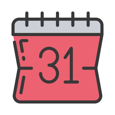 Takvim web simgesi, vektör çizim  