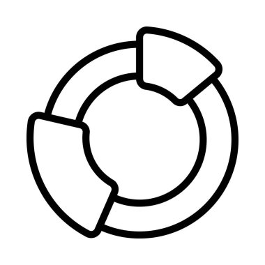 Bir Donut Çizelgesinin vektör çizimi