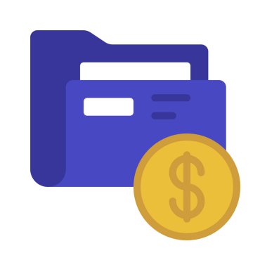 Para Dizini simgesi, vektör illüstrasyonu 