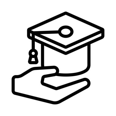 Eğitim web simgesi, vektör illüstrasyonu                 