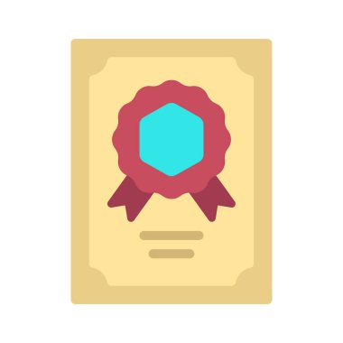 Token Sertifika Web simgesi vektör çizimi