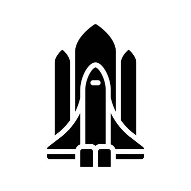 roket fırlatma simgesi, vektör çizimi basit tasarım 