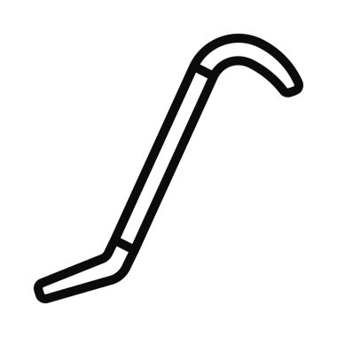 Crowbar Araç simgesinin vektör illüstrasyonu