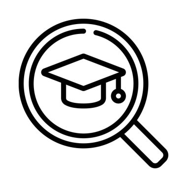 Arama Eğitim simgesi, vektör illüstrasyonu  
