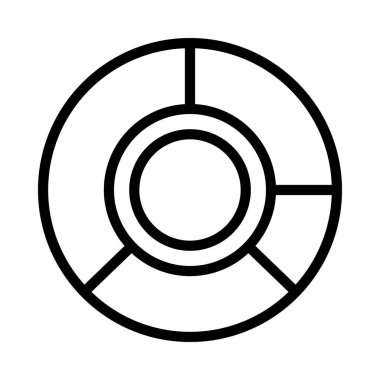 Bir Donut Çizelgesinin vektör çizimi