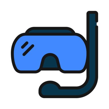 Şnorkel ağ simgesi vektör illüstrasyonu