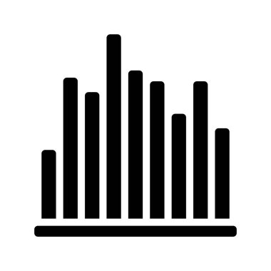  Çubuk Grafik web simgesi vektör illüstrasyonu 