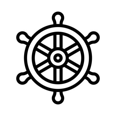 Korsan Direksiyon Web ikonu vektör çizimi