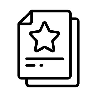 Favori Belge simgesi, vektör illüstrasyonu 