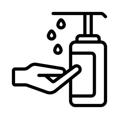 Sanitizer simgesi vektör illüstrasyon tasarımı kullan