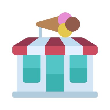 Dondurmacı simgesi, vektör illüstrasyonu