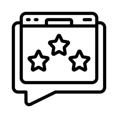 Web sitesi geribildirim simgesi vektör çizimi 