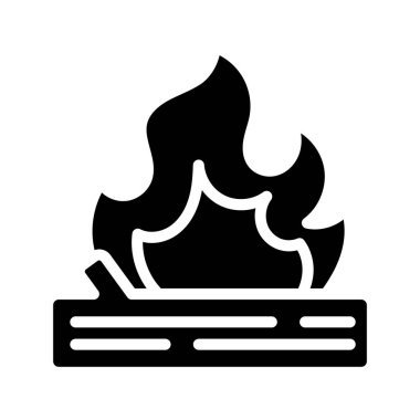 Günlük Ateşi Web simgesi vektör illüstrasyonuName