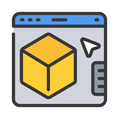 Üç boyutlu web tasarımı vektör illüstrasyonuName 