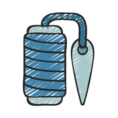 İğne ve İplik Ağı vektör illüstrasyonu 