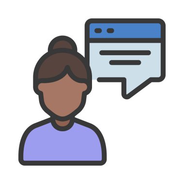 Danışman Web simgesi vektör illüstrasyonu