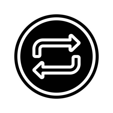 Düğme simgesi vektör illüstrasyonunu tekrarla      