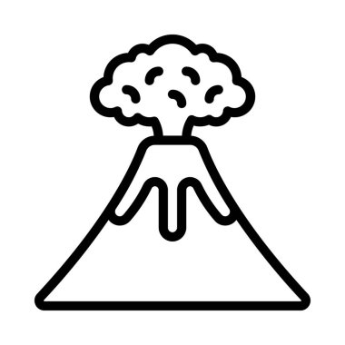 Volkan vektörü ince çizgi simgesi       