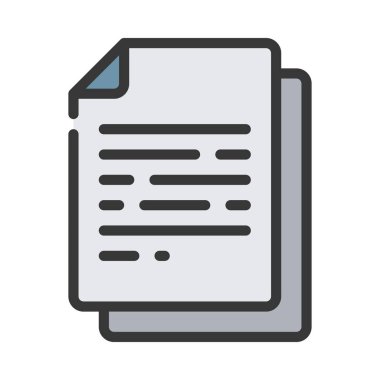 Genel Belge simgesi, vektör illüstrasyonu 