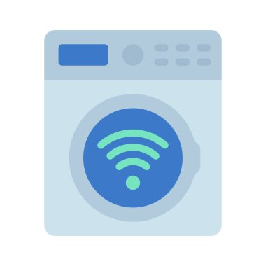 çamaşır makinesi ikon vektör çizimi