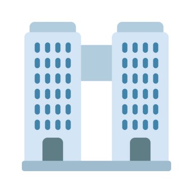 Gökdelen Binası simgesi. Web için vektör simgesi oluşturma taslağı