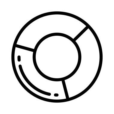 Turta çizelgesi beyaz arkaplanda izole edilmiş. Mali ve iş konsepti.