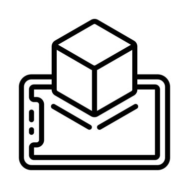 Artırılmış Gerçeklik simgesi vektör illüstrasyon tasarımı