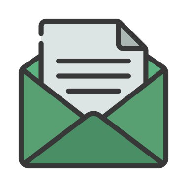 E- posta Simgesi Aç, Vektör İllüstrasyonu