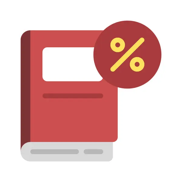 Book Discount Finance Concept Vector Illustration Icon Background Design — Stock Vector