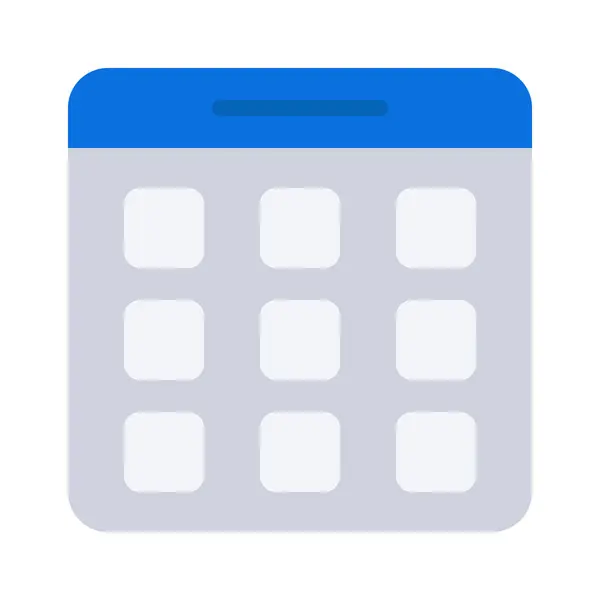 Calendar Web Icon Vector Illustration — Stock Vector
