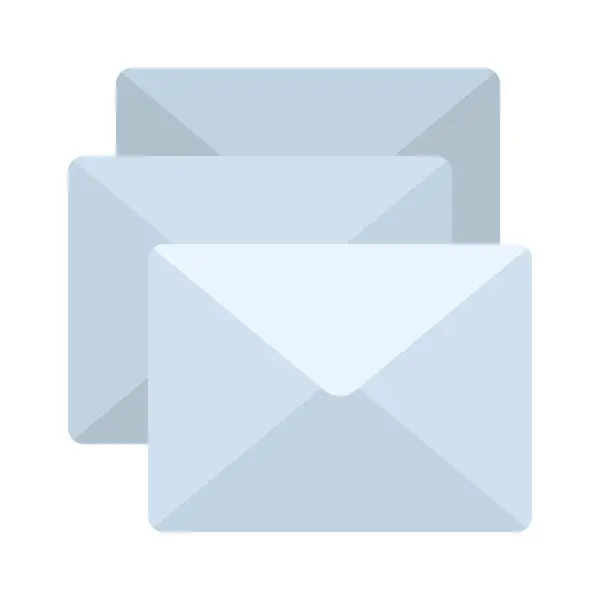 Email Con Backlog Icona Isolata Sfondo Bianco — Vettoriale Stock