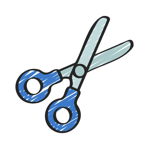 векторная иллюстрация иконки ножниц на белом фоне
 