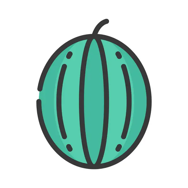 Anguria Icona Frutta Illustrazione — Vettoriale Stock