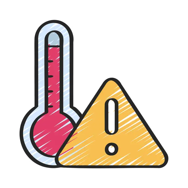 Temperature Web Icon Vector Illustration — Stock Vector
