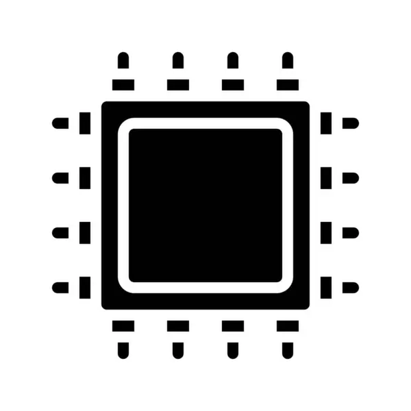 Cpu Chip Web Icon Vector Illustration — Stock Vector