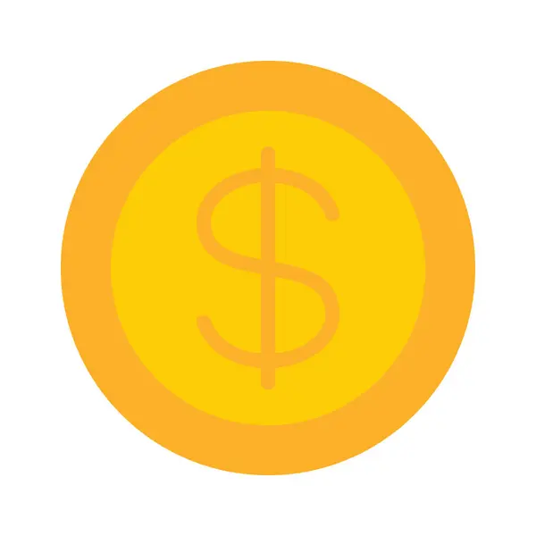 American Currency Dollar Flat Vector Icon — Stock Vector