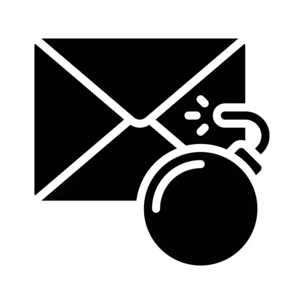 Email Blast Icona Isolata Sfondo Bianco — Vettoriale Stock