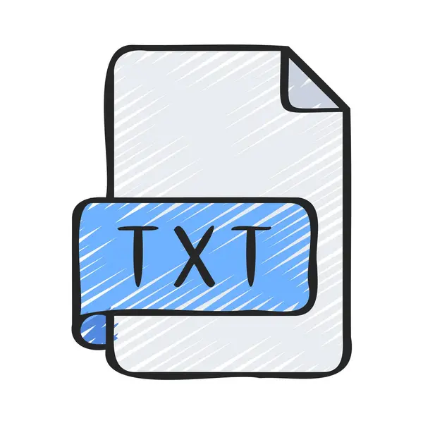 Txt Filikon Vektor Illustration — Stock vektor