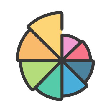 Kompleks Turta Çizelgesi beyaz arkaplanda izole edildi. Mali ve iş konsepti.