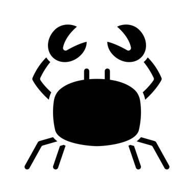 Yengeç simgesi vektör illüstrasyon sembolü                  