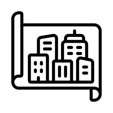 Kentsel Gelişim Modern Simgesinin vektör çizimi           