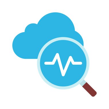 Bulut Oranı Simgesini İzle, Vektör İllüstrasyonu