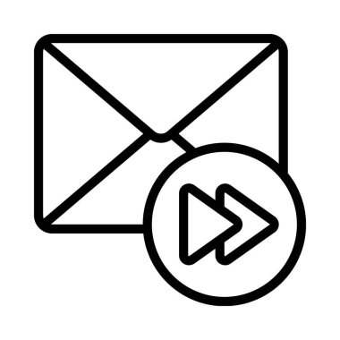 E- posta iletisi, Beyaz Arkaplanda İzole Edilmiş Simge 