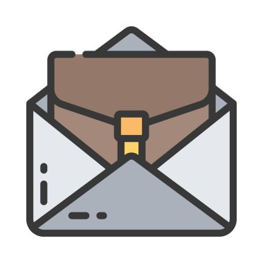 İş e- posta web simgesi vektör illüstrasyonuName