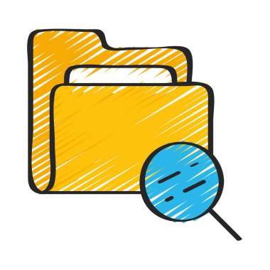 Dizin Arama simgesi, vektör illüstrasyonu 